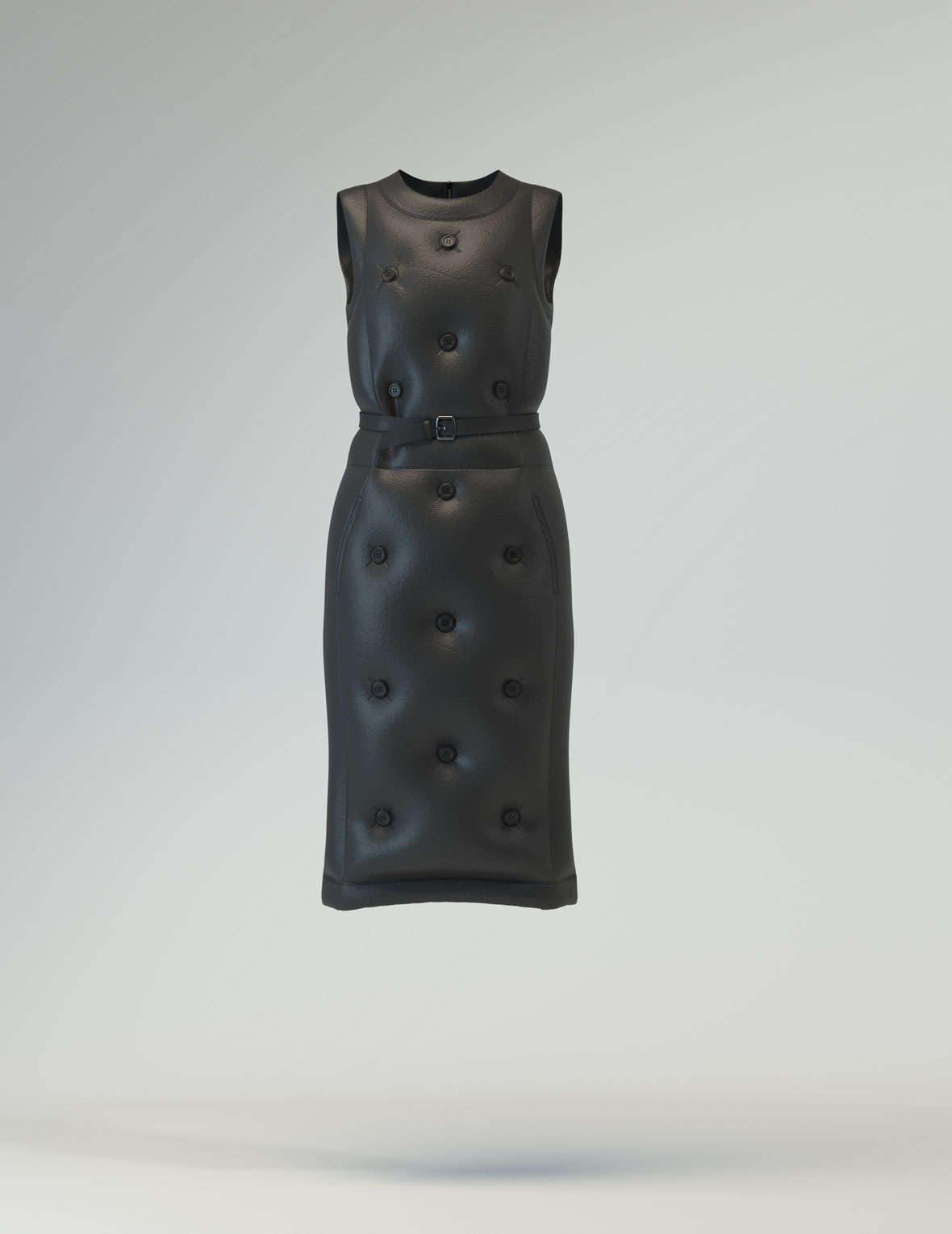 LEATHER-FOAM DRESS